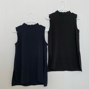 2-pack UNIQLO High Neck Sleeveless Blouses